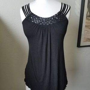 Beaded stretchy tank